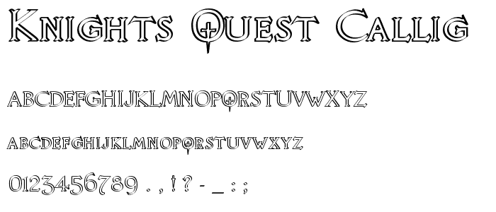 Knights Quest Callig font